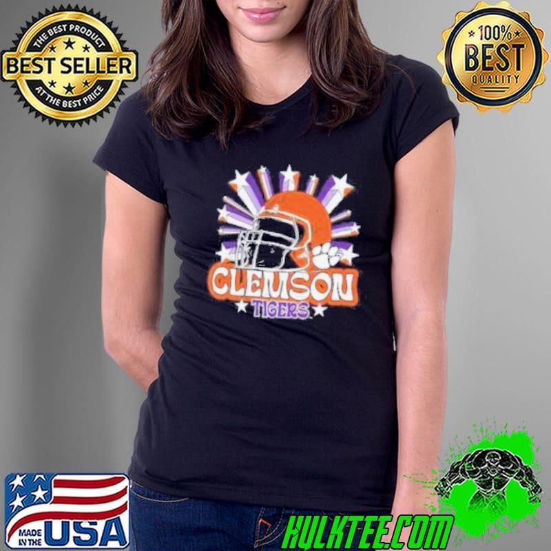 Image One Men’s Clemson Tigers Grey Helmet Star Ladies Tee