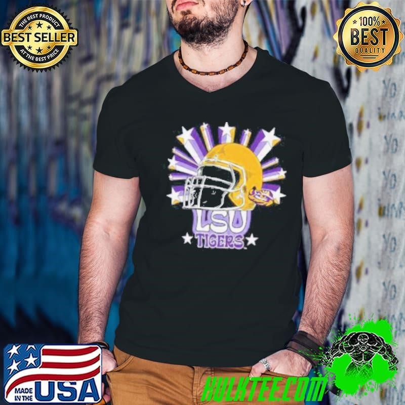 Image One Men’s LSU Tigers Grey Helmet Star Shirt