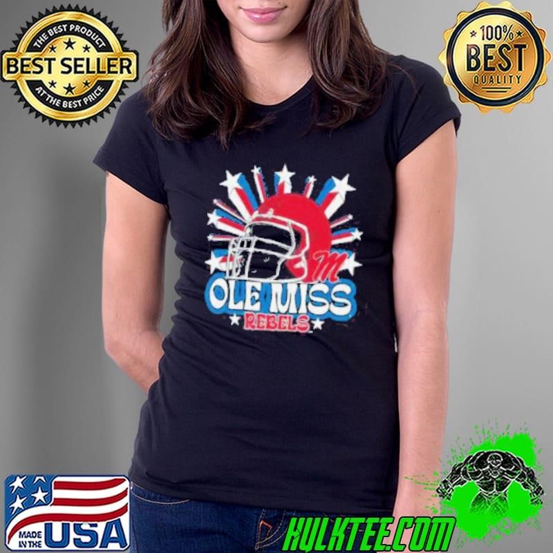 Image One Men’s Mississippi State Bulldogs Grey Helmet Star Ladies Tee