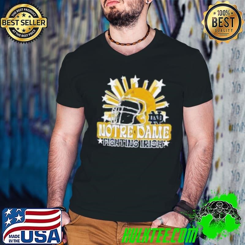Image One Men’s Notre Dame Fighting Irish Grey Helmet Star Shirt