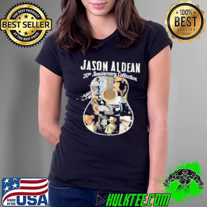 Jason Aldean 20Th Anniversary Collection Guitar Signatures Ladies Tee