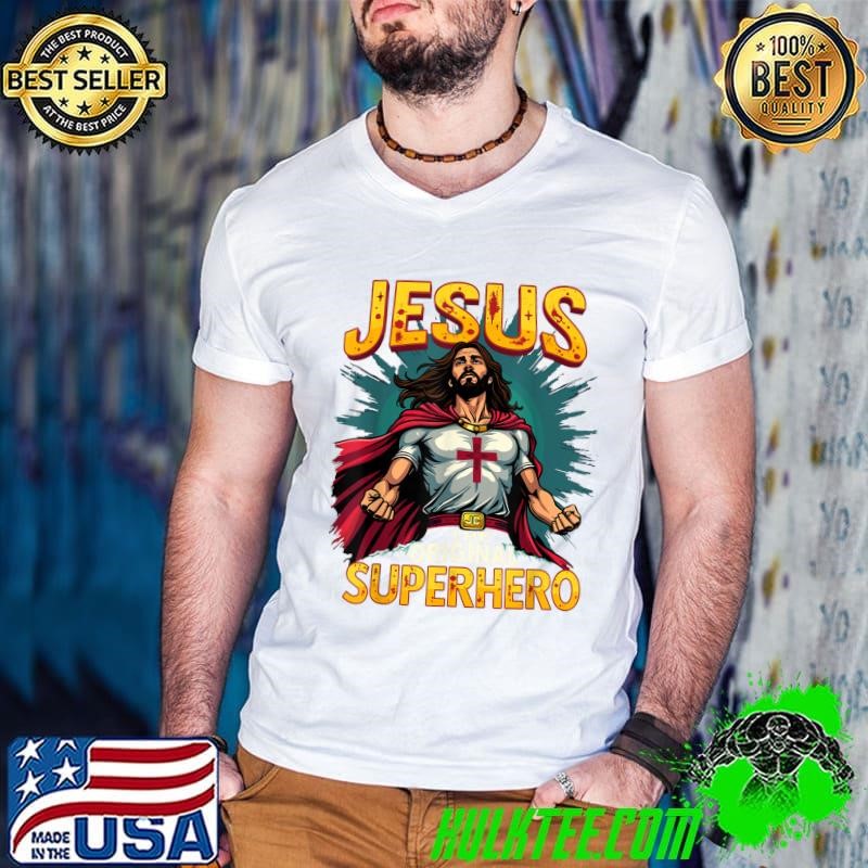 Jesus Original Superhero Comic Style Christian T-Shirt