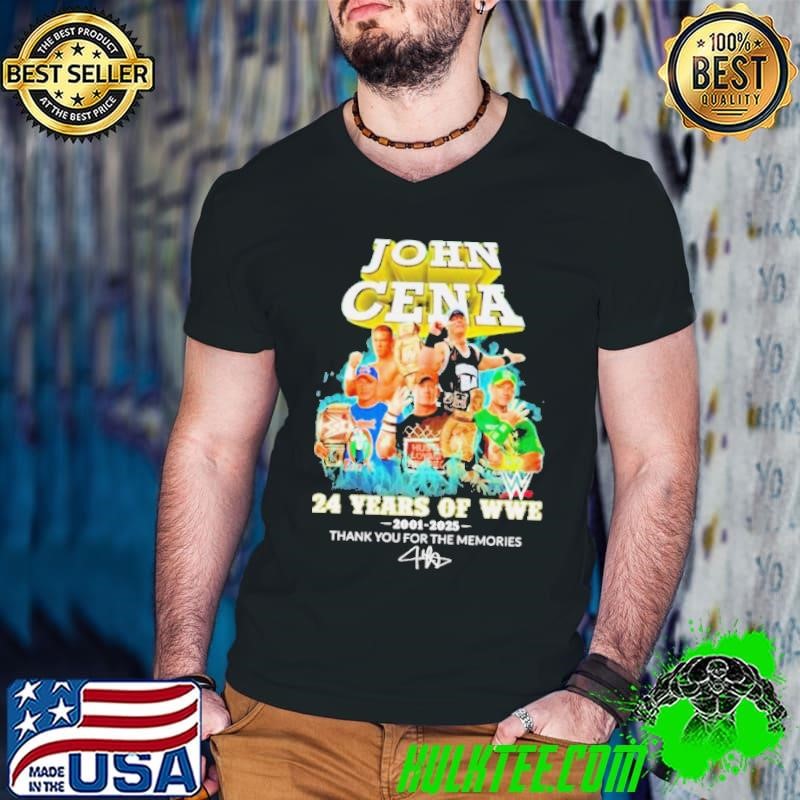 John Cena 24 Years Of WWE 2001-2025 Thank You For The Memories Shirt