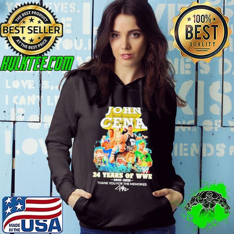 John Cena 24 Years Of WWE 2001-2025 Thank You For The Memories Hoodie