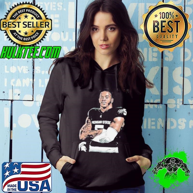 Jordan Hall Black Michigan State Football shirt
