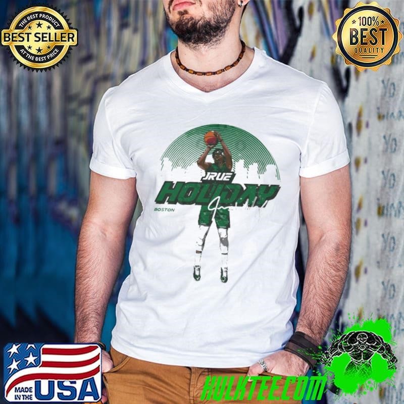 Jrue Holiday American professional basketball player Boston Skyline T-Shirt