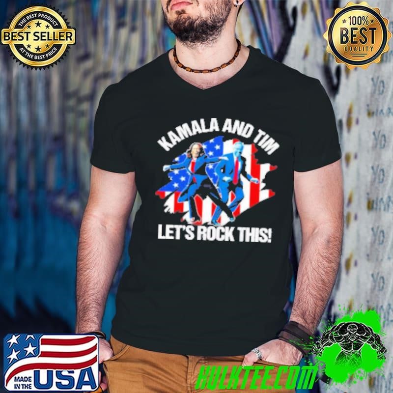 Kamala Harris And Tim Walz Let’s Rock This Vote Woman Shirt