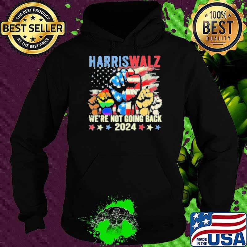 Kamala Harris And Tim Walz Vintage We'Re Not Going Back 2024 Hoodie