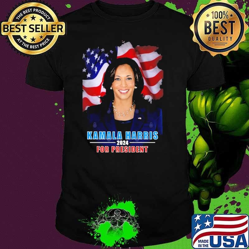Kamala Harris For President 2024 American FLag vote T-Shirt