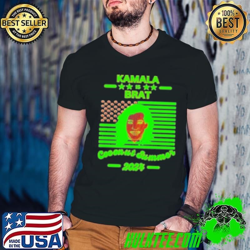 Kamala Harris Is Brat Coconut Summer 2024 Flag America Guys V Neck