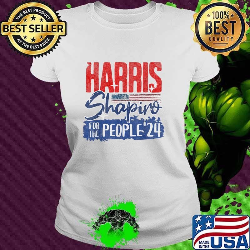 Kamala Harris-Shapiro 2024 For the People Patriotic US Flag T-Shirt