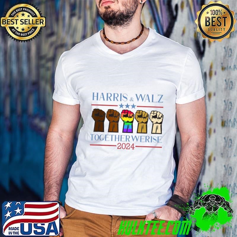Kamala Harris Tim Walz 2024 Election LGBT Hand Harris Walz Waltz T-Shirt