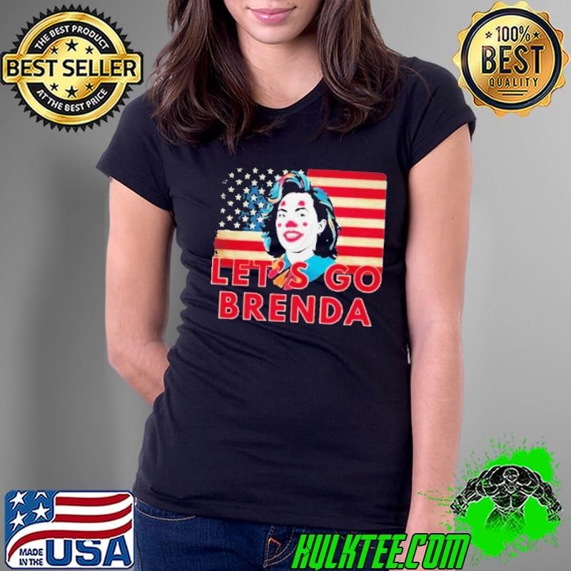Let’s Go Brenda Kamala Harris 2024 Clown Flag American Ladies Tee