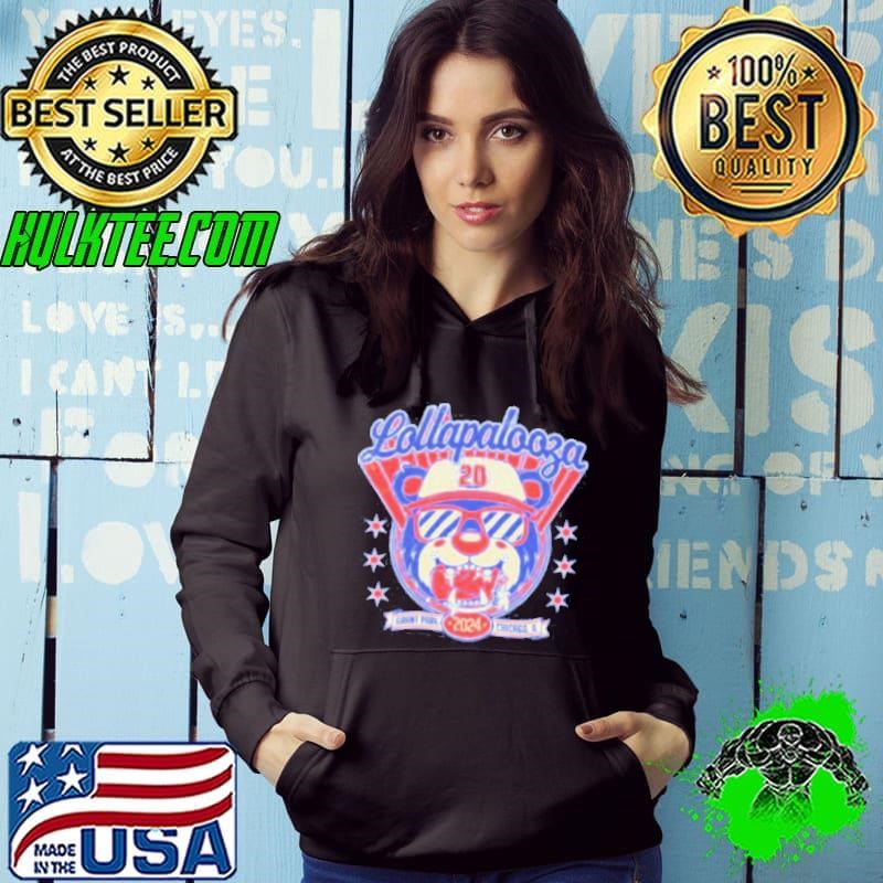 Lollapalooza Baseball August 1 4 2024 Grant Park Chiacago IL Concert Hoodie