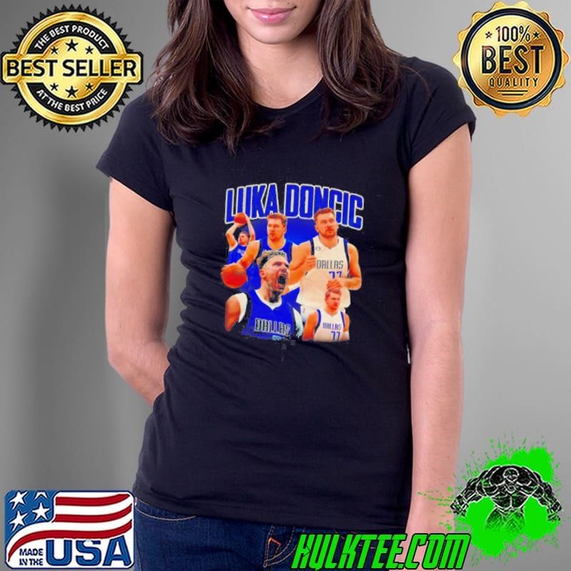 Luka Doncic Dallas Mavericks Vintage Basketball Jersey Ladies Tee