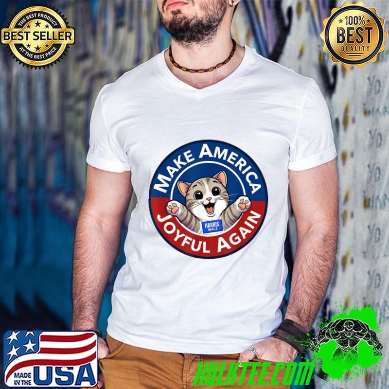 Make America Joyful Again Cat Lady Vote Guys V Neck
