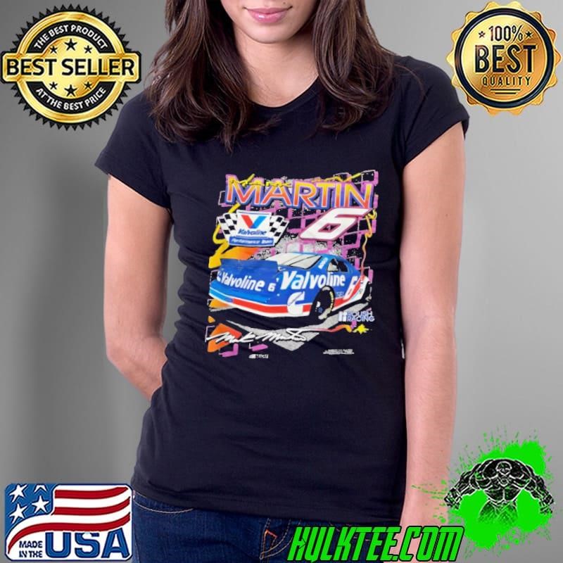 Mark Martin 6 American retired stock car racing driver Vintage Retro Ladies Tee