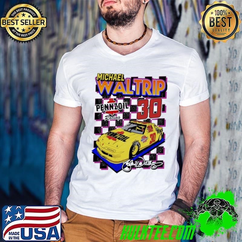 Michael Waltrip Pennzoil Retro Nascar Design T-Shirt