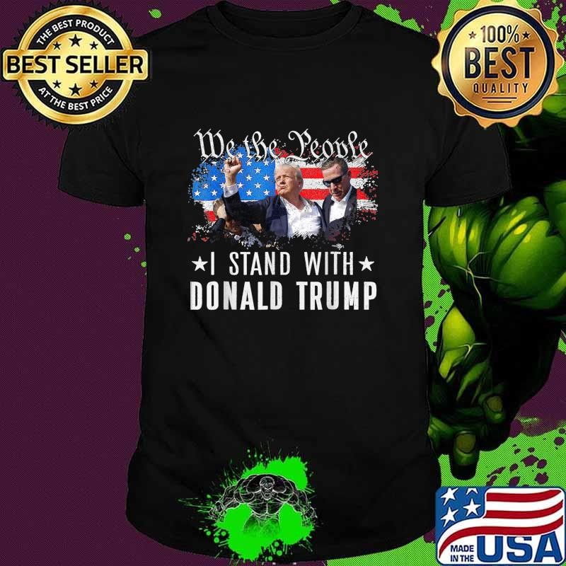 Nice We The People Stand With Donald Trump 2024 American Flag Vote Unisex