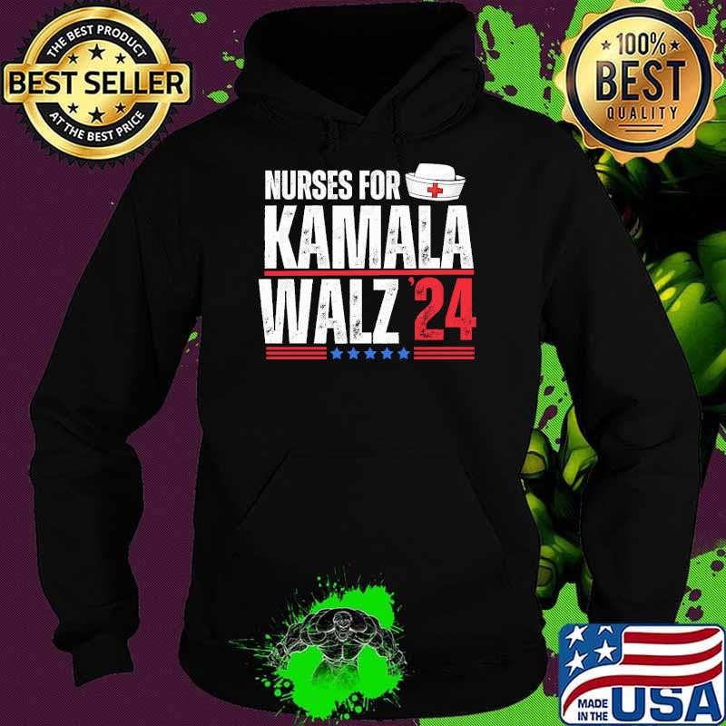 Nurses for kamala harris Walz 2024 election stars Hoodie