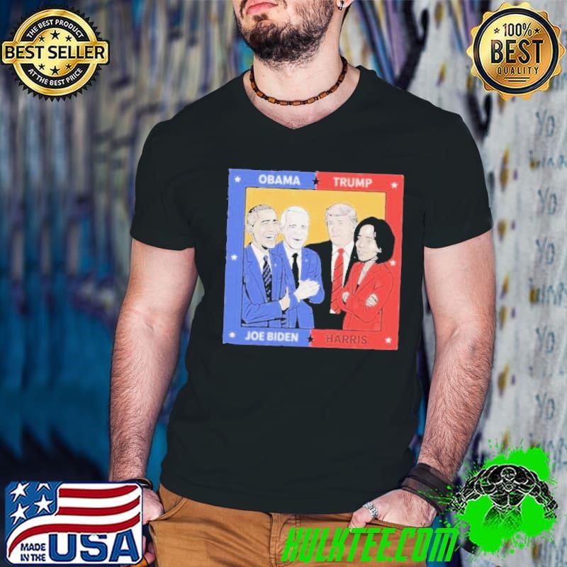 Obama Trump Biden Harris Hope Hate Heal Grow Guys V Neck