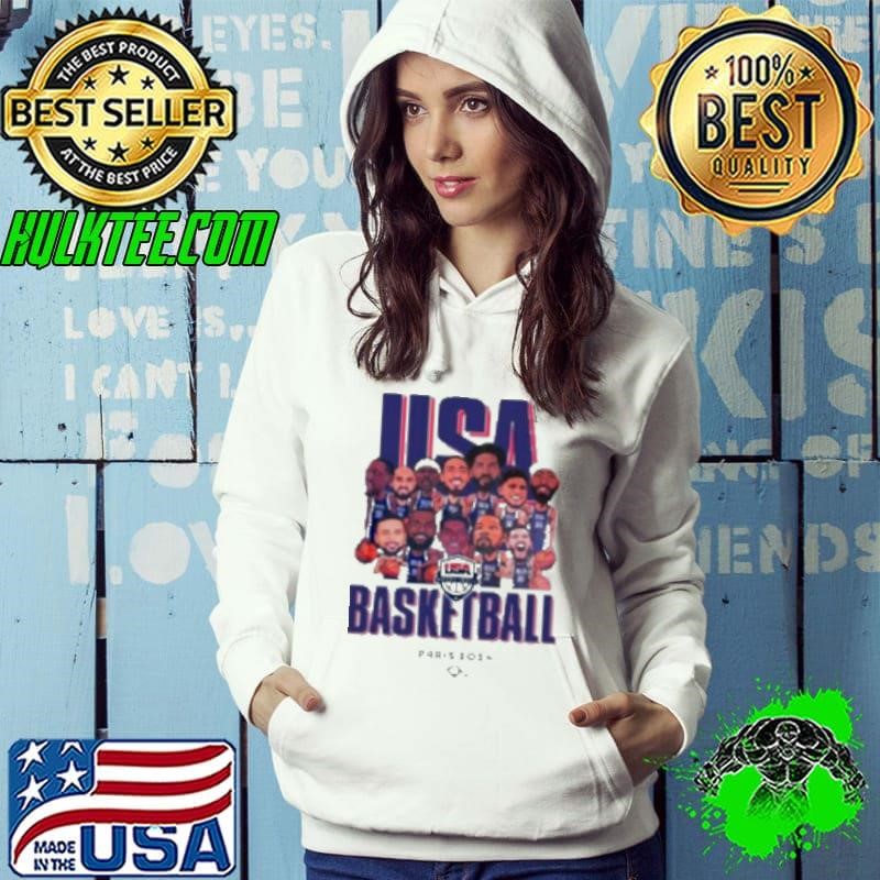 Olympic Paris 2024 Team USA Men’S Basketball Caricature Shirt
