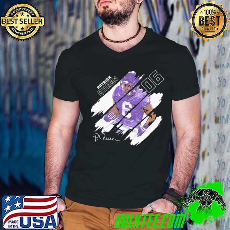 Patrick queen stripes American professional football linebacker T-Shirt