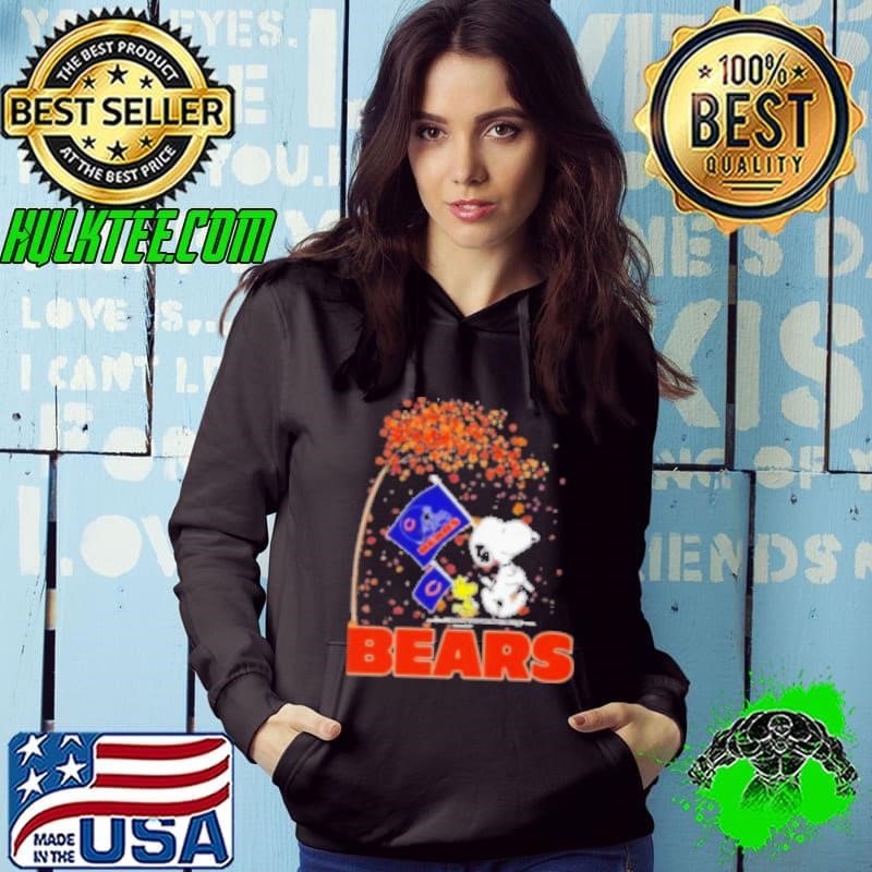 Peanuts Snoopy And Woodstock Parade Flag Chicago Bears In The Fall Shirt