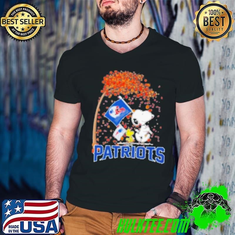 Peanuts Snoopy And Woodstock Parade Flag New England Patriots In The Fall Guys V Neck