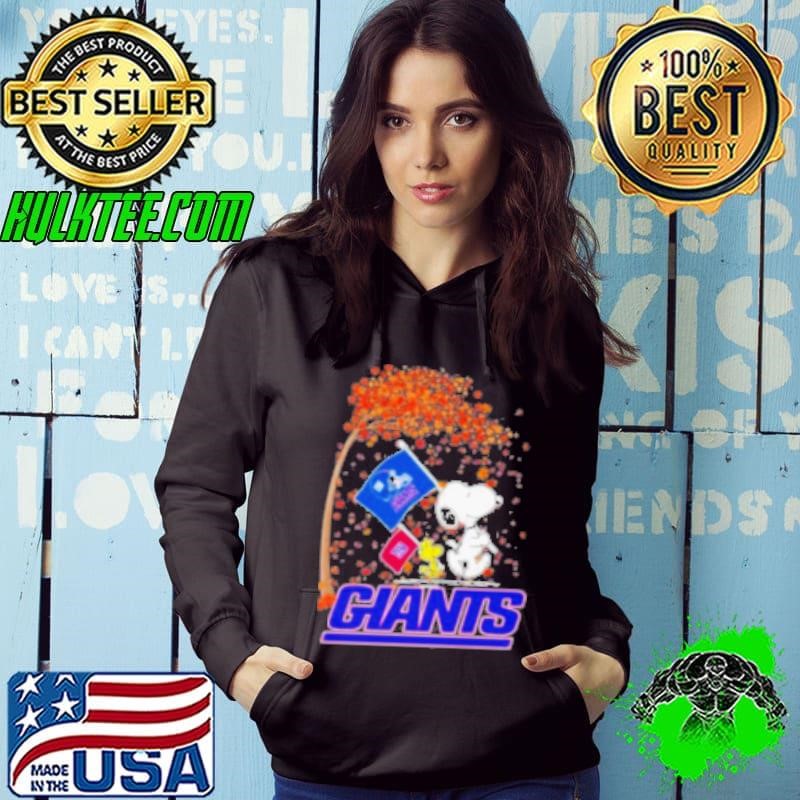 Peanuts Snoopy And Woodstock Parade Flag New York Giants In The Fall Shirt