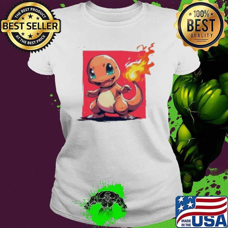 Pokemon Fire Starter Paint Panos Stamp Shirt
