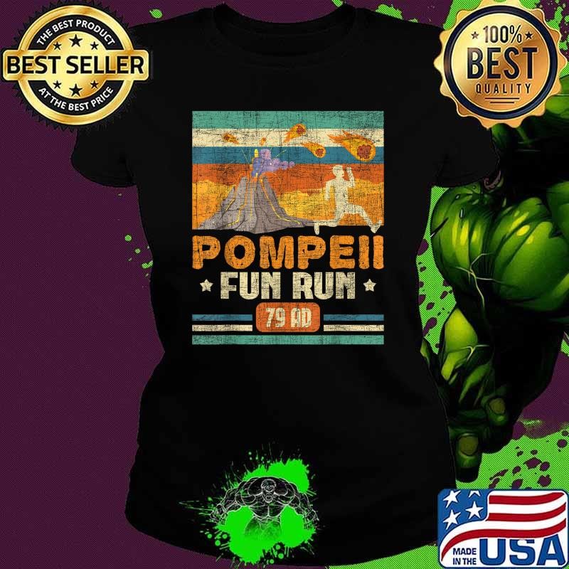 Pompeii Fun Run Retro Geography Volcanologist Volcanology T-Shirt