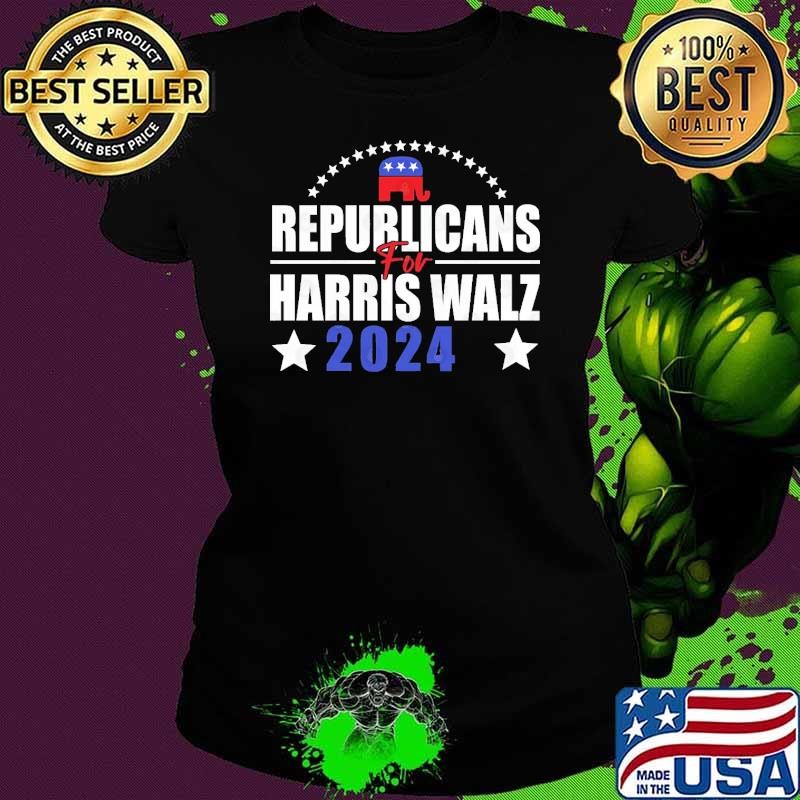 Republicans For Harris Walz Kamala Harris For President 2024 Stars T-Shirt