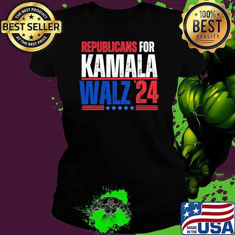 Republicans for harris walz 2024 election stars T-Shirt
