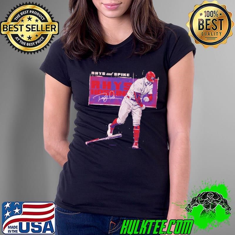 Rhys Hoskins Philadelphia Rhys And Spike American professional baseball first baseman Ladies Tee