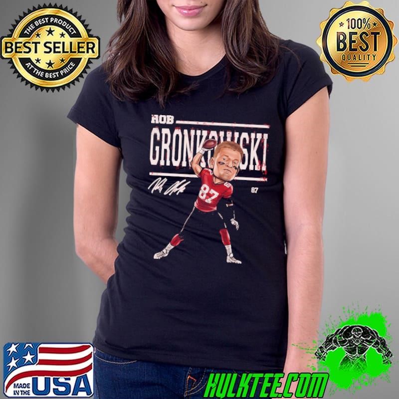 Rob Gronkowski Tamba Bay Cartoon American former football tight end Ladies Tee