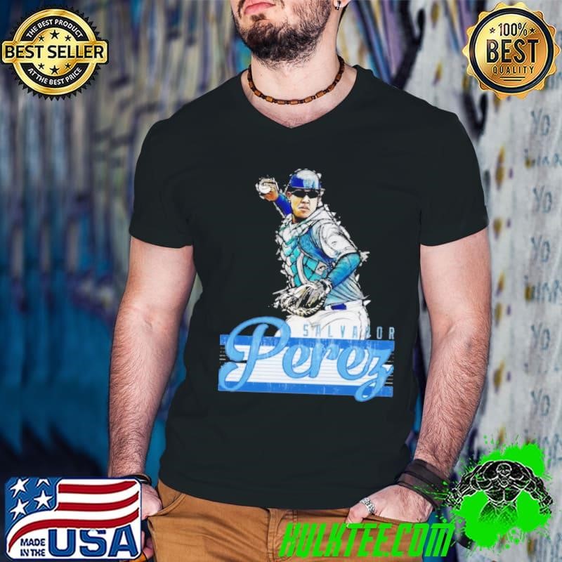 Salvador Perez Kansas City Sketch professional baseball catcher T-Shirt