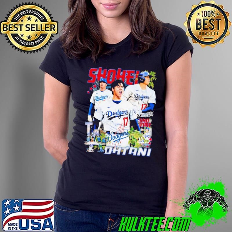 Shohei Ohtani Japanese professional baseball pitcher Vintage Collage Ladies Tee