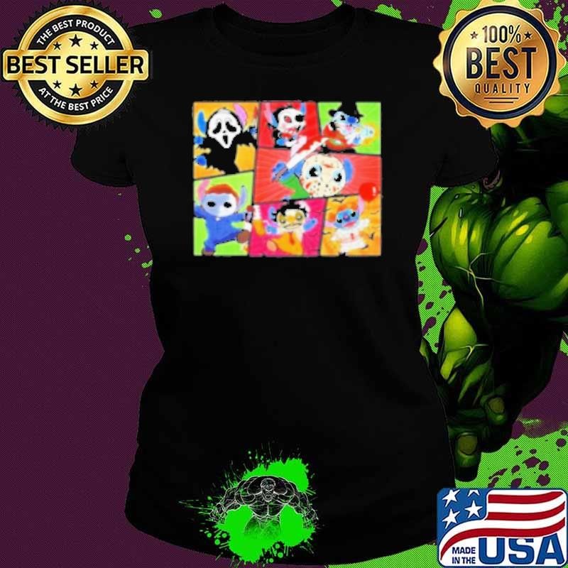 Stitch Horror Halloween Ladies tee