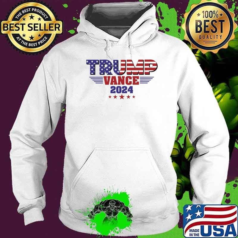 Trump 2024 Vance American Flag Election JD Vance MAGA Hoodie