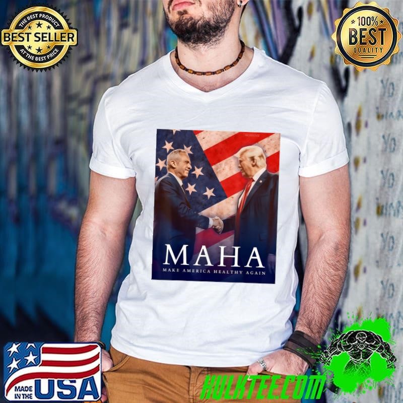 Trump Kennedy Make America Healthy Again Usa Flag Vote 2024 T-Shirt