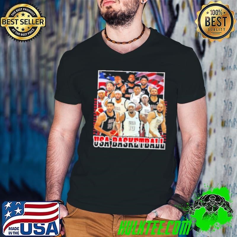 USA Men'S Basketball Stadium Essentials Unisex 2024 Summer Olympics Roster Shirt