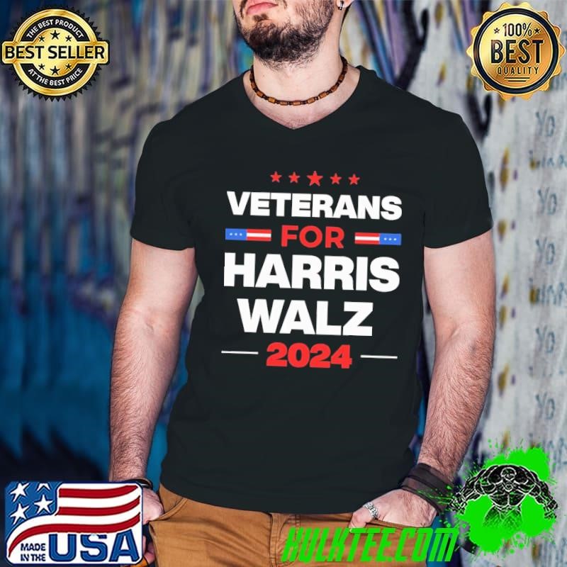 Veterans For Harris Walz 2024 Presidential Campaign Stars T-Shirt