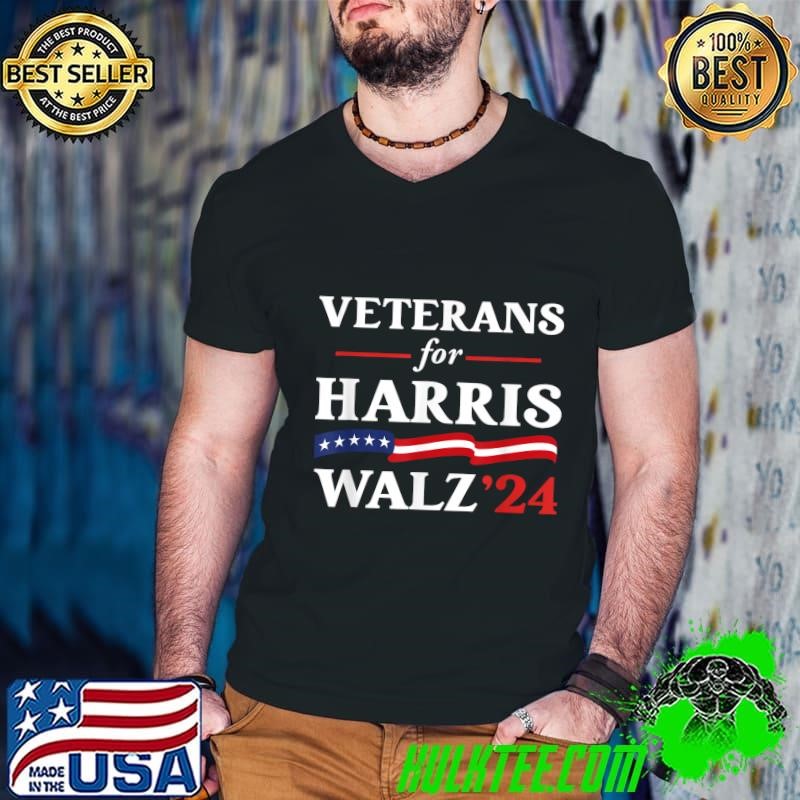 Veterans For Harris Walz 2024 Vote Tim Walz Kamala Harris T-Shirt