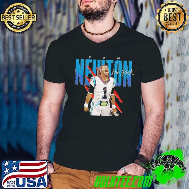 Vintage Cam Newton Quarterback Star American former professional football T-Shirt