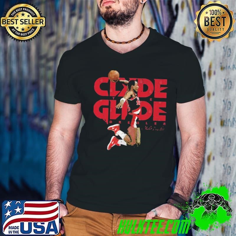 Vintage Clyde Drexler American former professional basketball Legend Signature T-Shirt