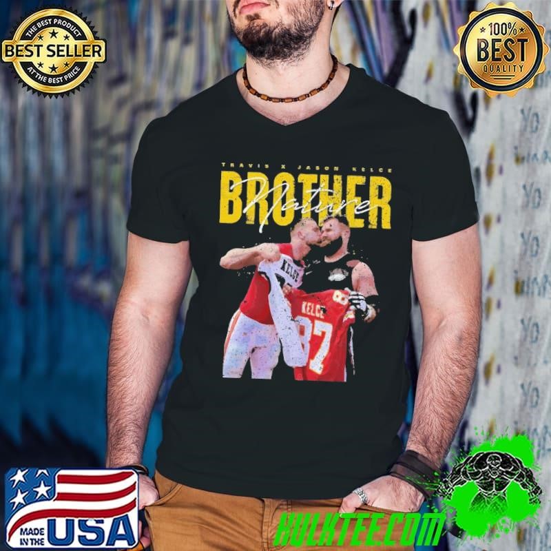 Vintage Travis & Jason Kelce American former professional football center Duo T-Shirt