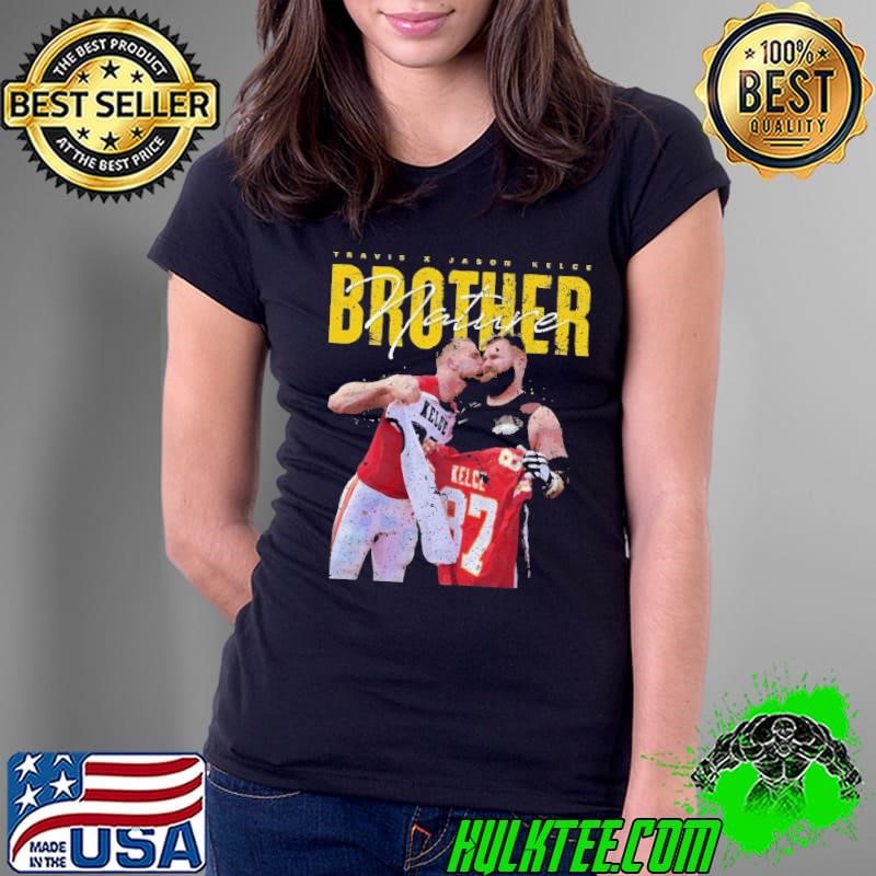 Vintage Travis & Jason Kelce American former professional football center Duo Ladies Tee