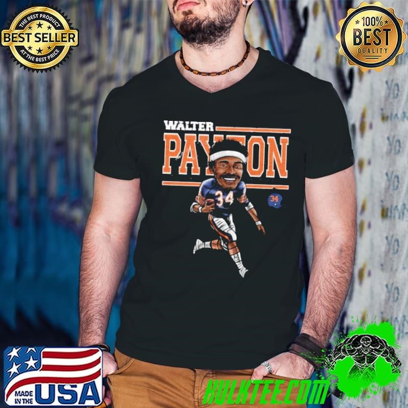 Walter Payton American professional football running back Chicago Cartoon Guys V Neck