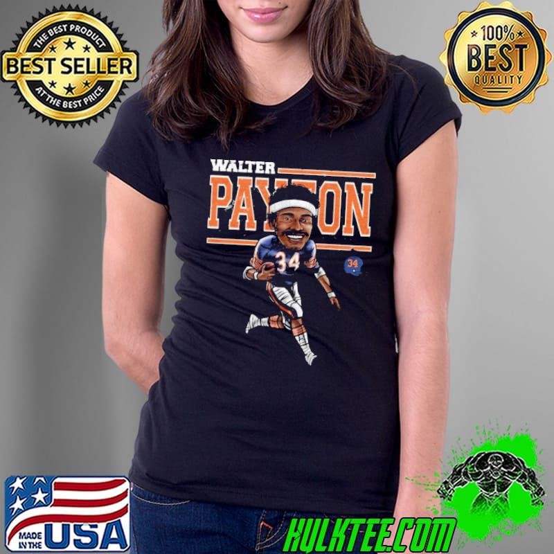 Walter Payton American professional football running back Chicago Cartoon Ladies Tee
